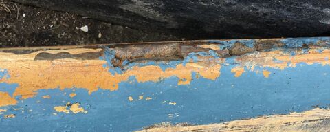 Close up of damage