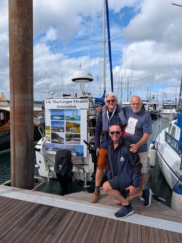 Our display at the Southampton Boat Show 2026, with enthusiastic staffers!