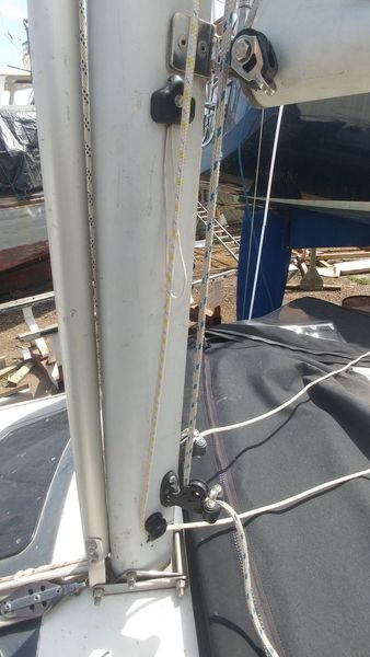 Opposite side of mast base